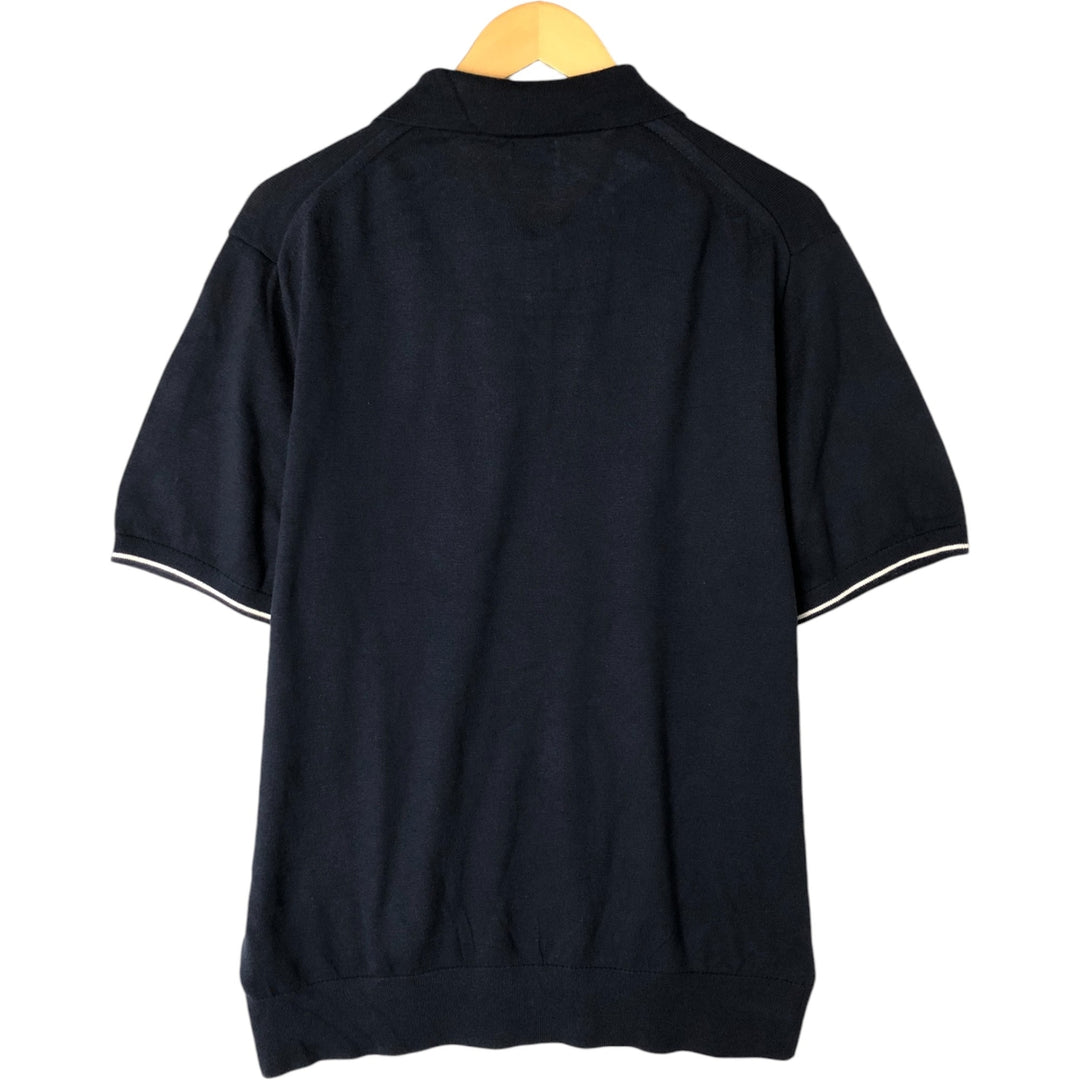 J.Crew short sleeve polo shirt, men's size XL cotton navy blue type Vintage Second Hand