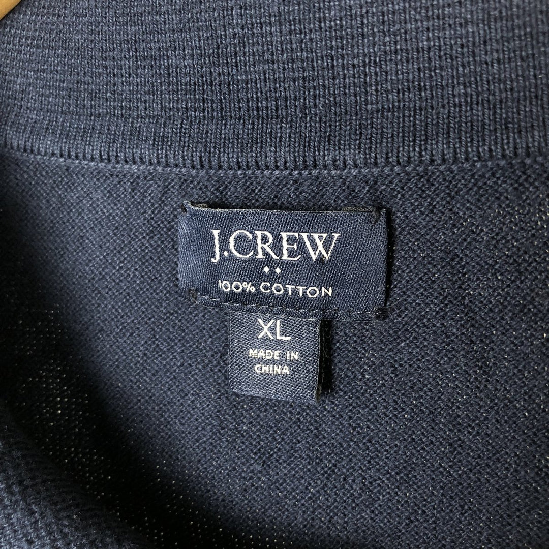 J.Crew short sleeve polo shirt, men's size XL cotton navy blue type Vintage Second Hand