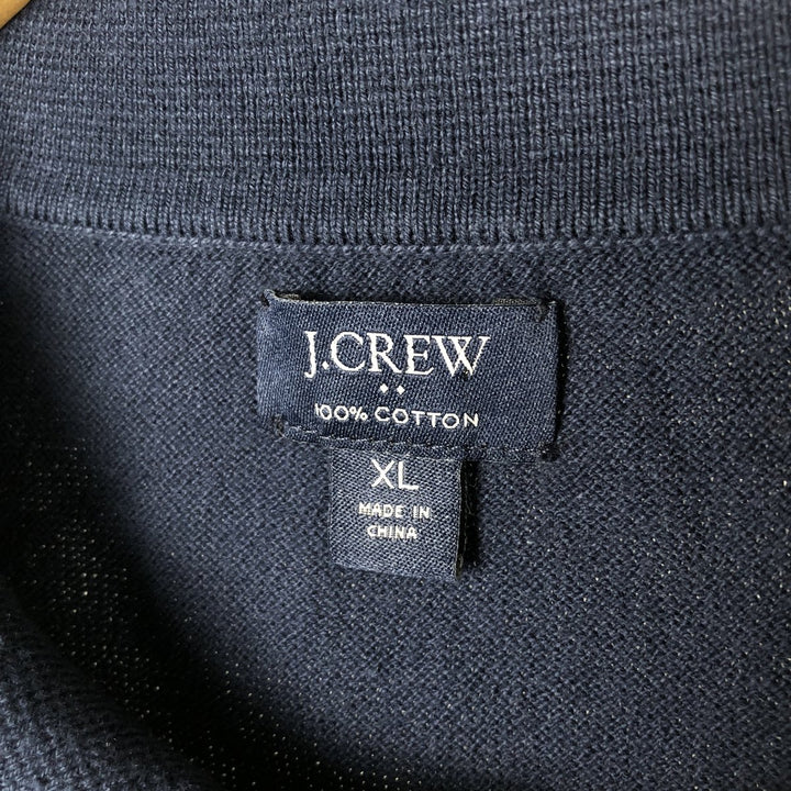 J.Crew short sleeve polo shirt, men's size XL cotton navy blue type Vintage Second Hand