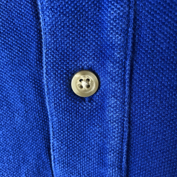 ~90'S Tommy Hilfiger TOMMY HILFIGER short sleeve polo shirt men's size L vintage cotton blue type Vintage Second Hand