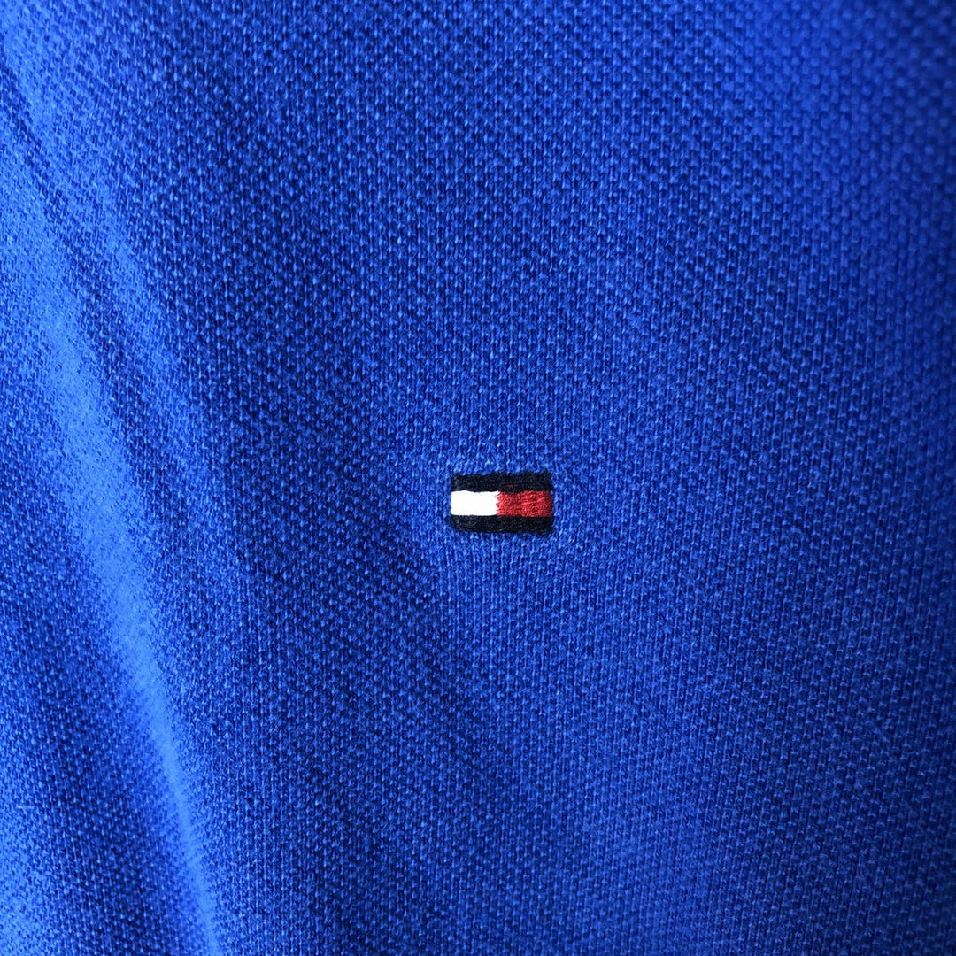 ~90'S Tommy Hilfiger TOMMY HILFIGER short sleeve polo shirt men's size L vintage cotton blue type Vintage Second Hand