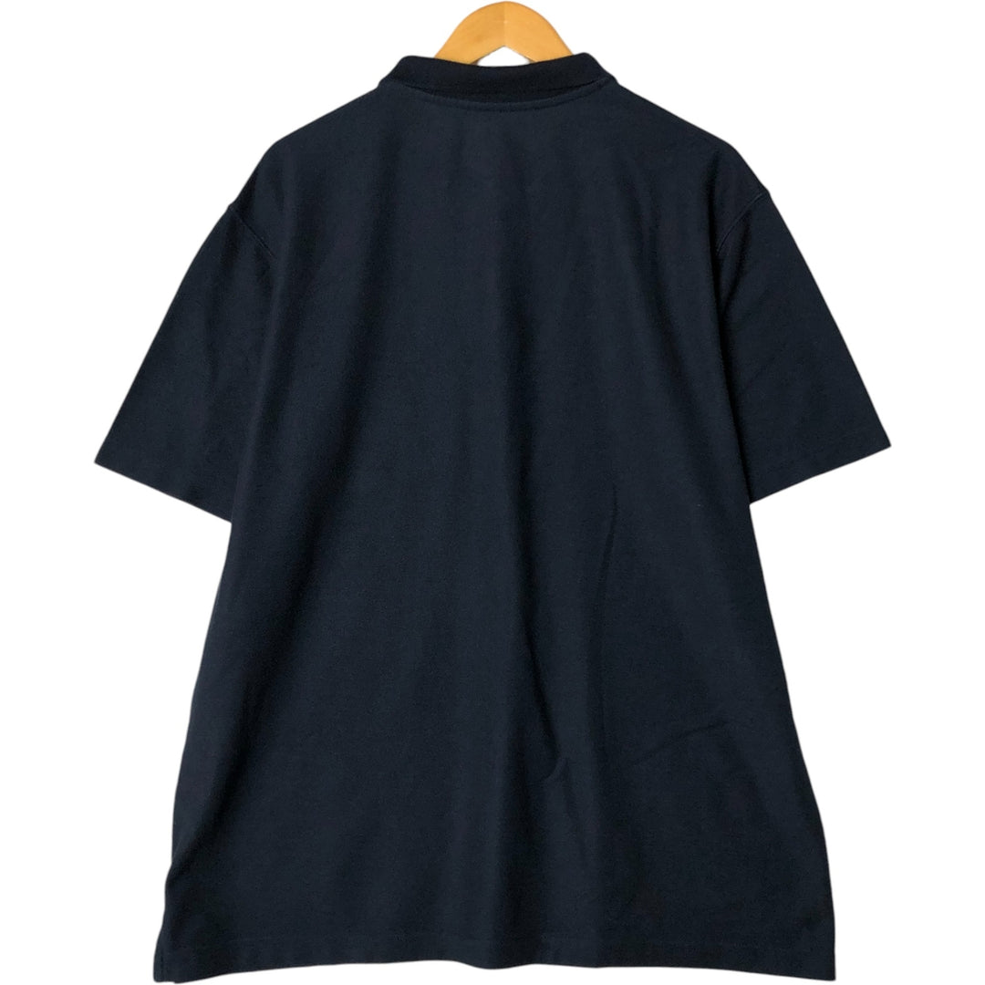 Carhartt Loose Fit Short Sleeve Striped Polo Shirt, Men's XL polyester navy blue type Vintage Second Hand