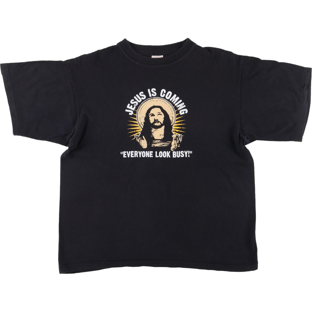GREAT SOUTHERN LAND CLOTHING CO. JESUS CHRIST Printed T-shirt for men (M size) cotton black type Vintage Second Hand