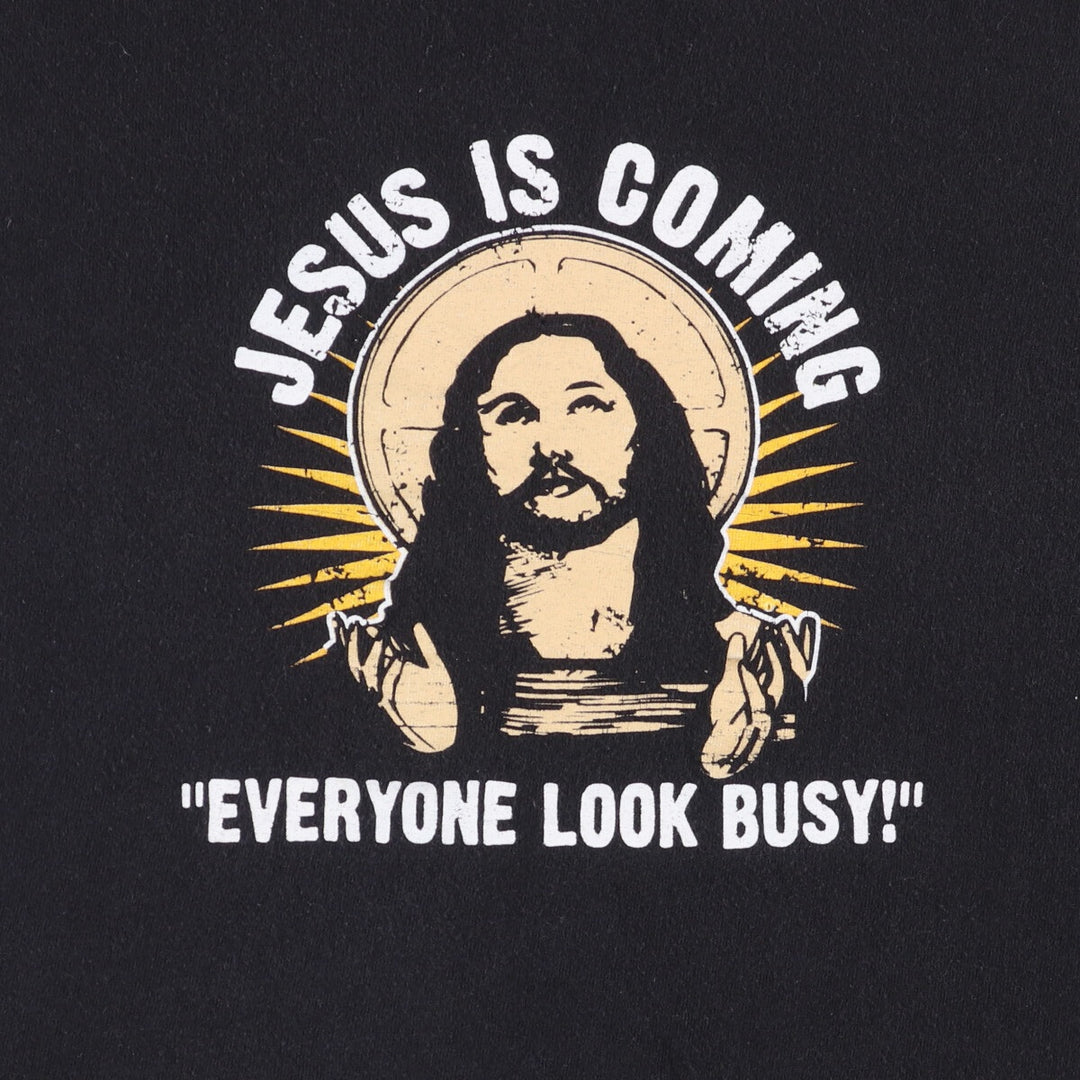 GREAT SOUTHERN LAND CLOTHING CO. JESUS CHRIST Printed T-shirt for men (M size) cotton black type Vintage Second Hand