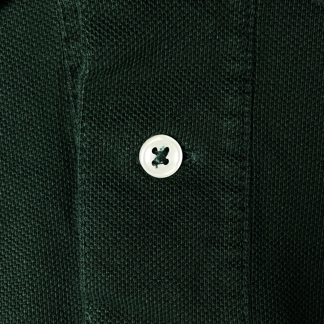 Ralph Lauren POLO by Ralph Lauren CUSTOM FIT short sleeve polo shirt, men's size L cotton Green type dark green Vintage Second Hand