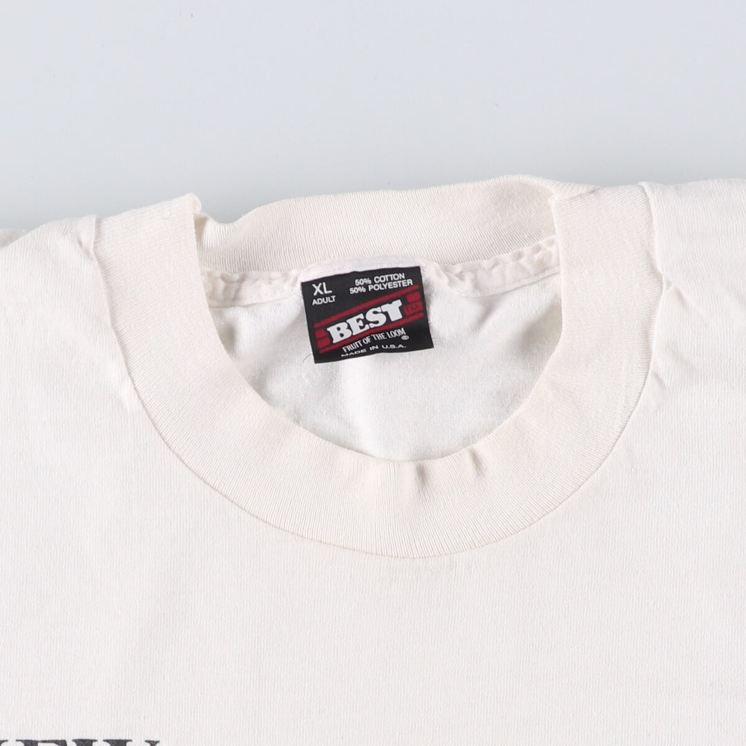 90'S Fruit of the Loom Best Band T-Shirt, Made in USA, Men's XL, Vintage cotton white type Vintage Second Hand