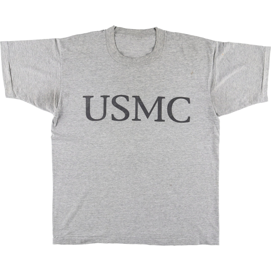 USMC United States Marine Corps Military Print T-Shirt Men's Size L Vintage unclear gray type Vintage Second Hand
