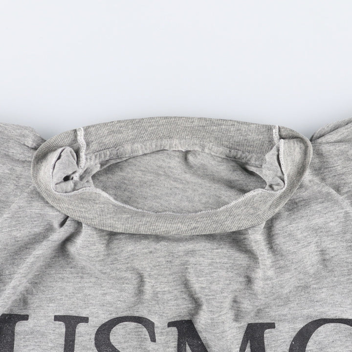 USMC United States Marine Corps Military Print T-Shirt Men's Size L Vintage unclear gray type Vintage Second Hand