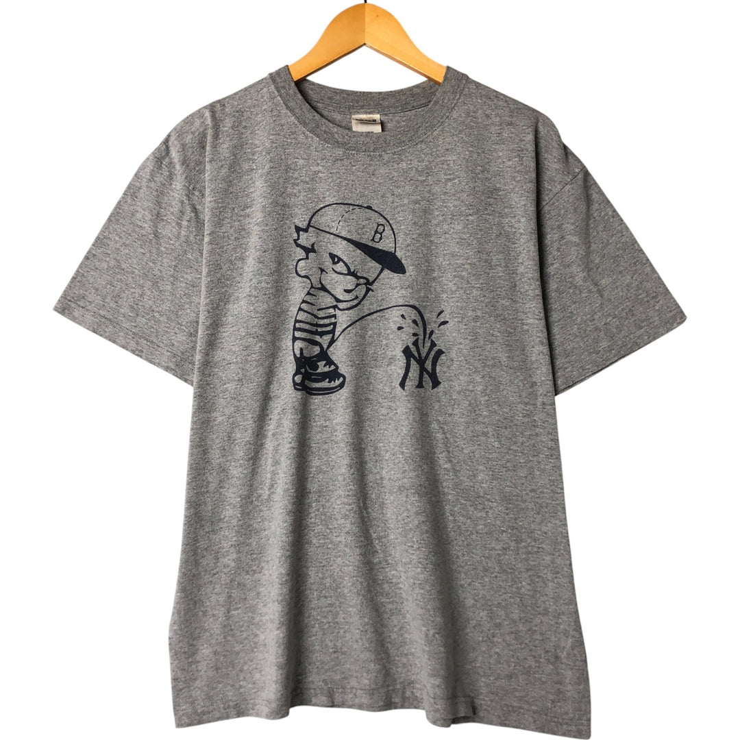 Anvil Printed T-shirt, Men's L size cotton gray type Vintage Second Hand