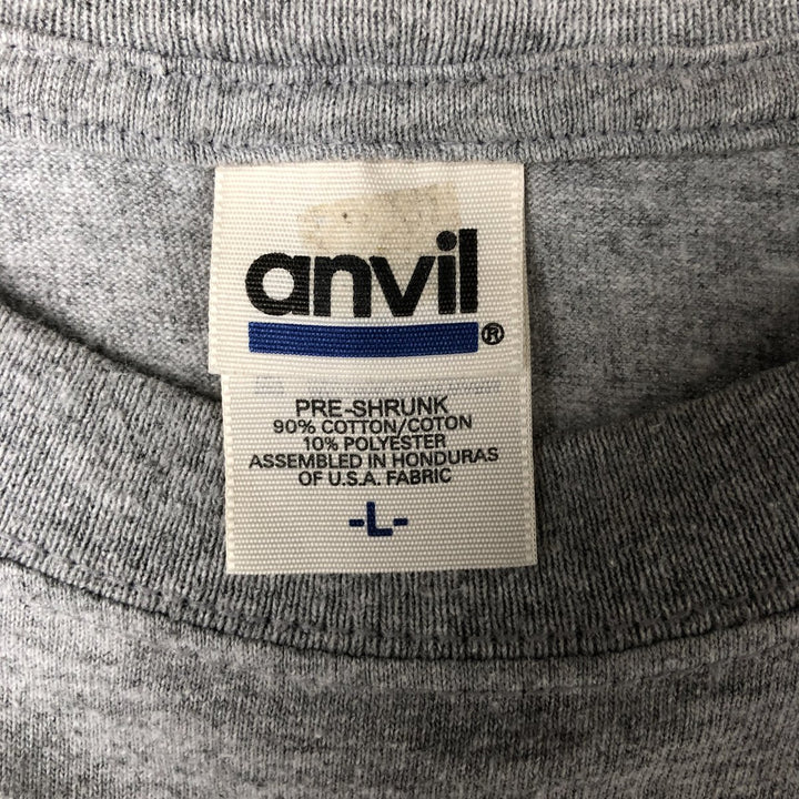 Anvil Printed T-shirt, Men's L size cotton gray type Vintage Second Hand