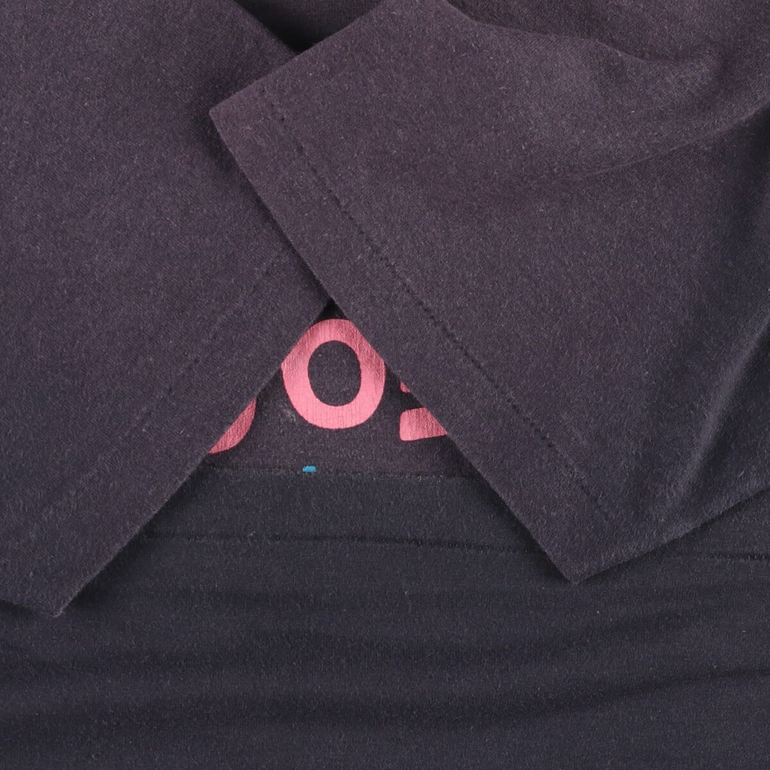 Vintage 90'S Hanes Fifty-Fifty Printed T-Shirt, Made in USA, Men's M cotton black type Vintage Second Hand