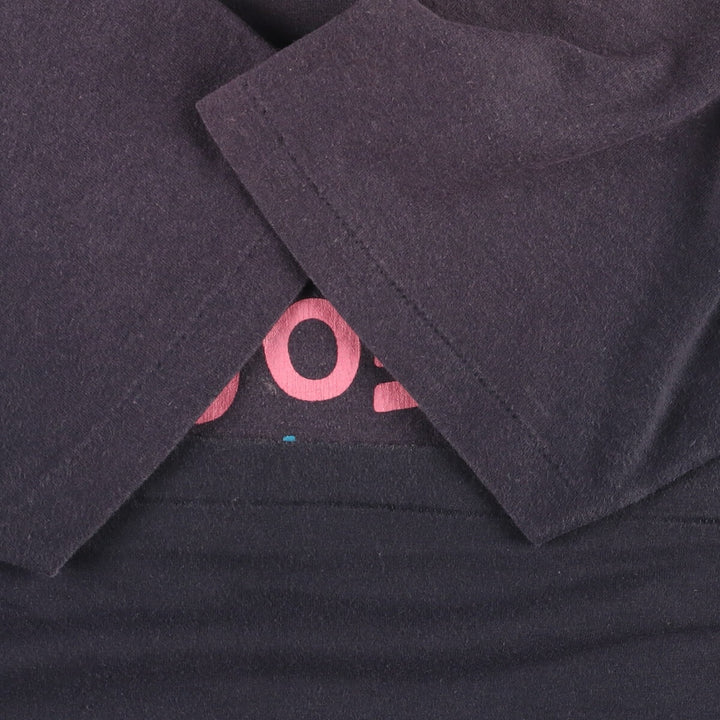Vintage 90'S Hanes Fifty-Fifty Printed T-Shirt, Made in USA, Men's M cotton black type Vintage Second Hand