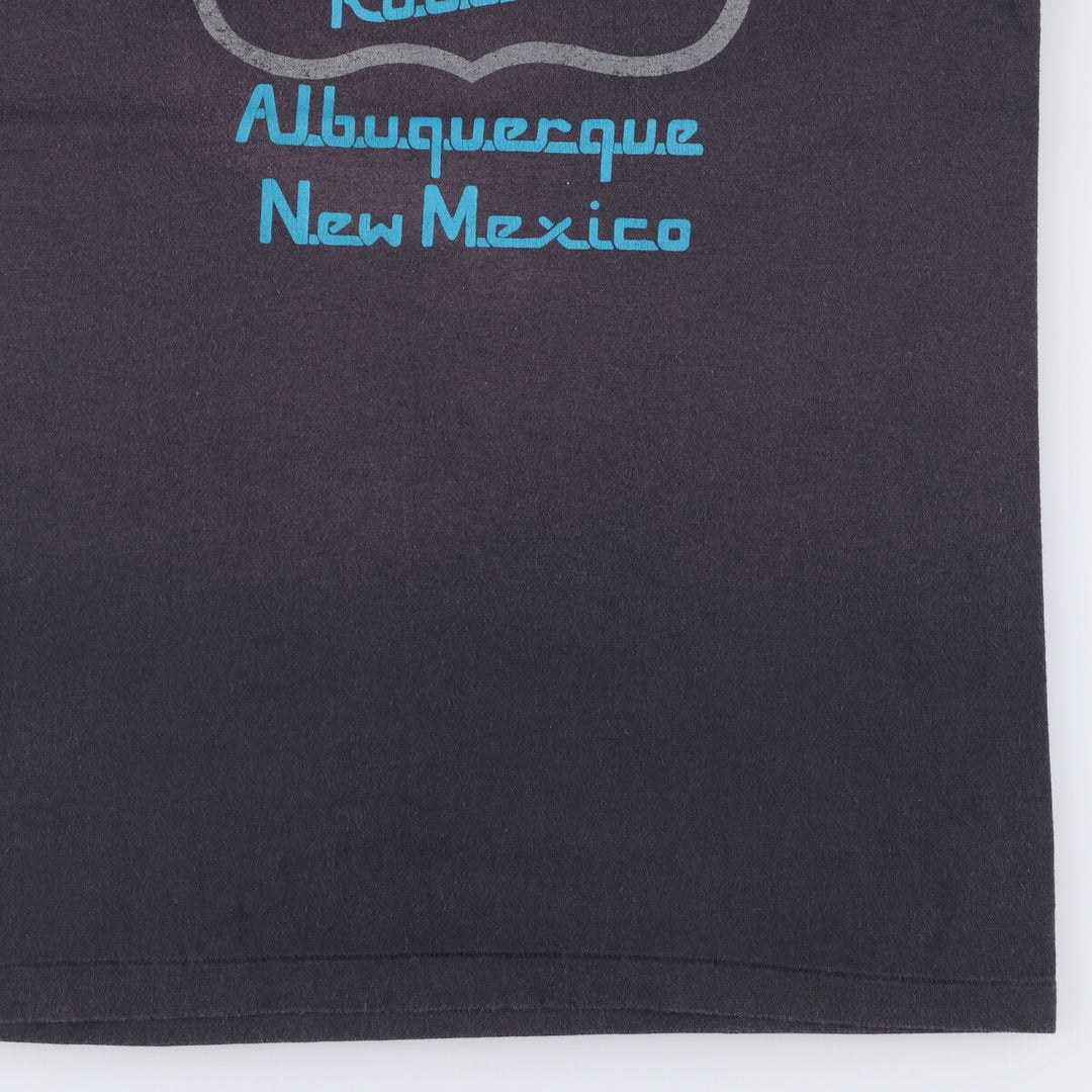 Vintage 90'S Hanes Fifty-Fifty Printed T-Shirt, Made in USA, Men's M cotton black type Vintage Second Hand