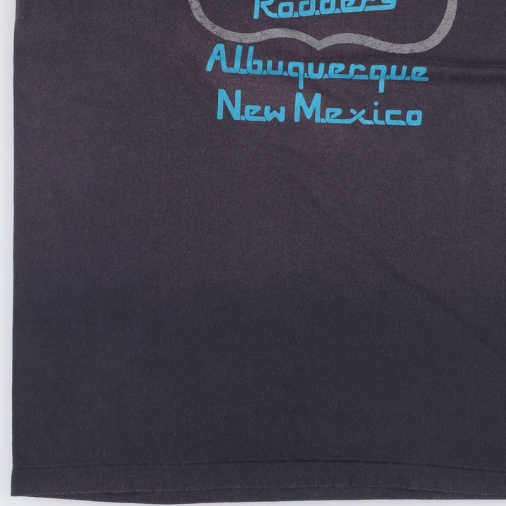 Vintage 90'S Hanes Fifty-Fifty Printed T-Shirt, Made in USA, Men's M cotton black type Vintage Second Hand