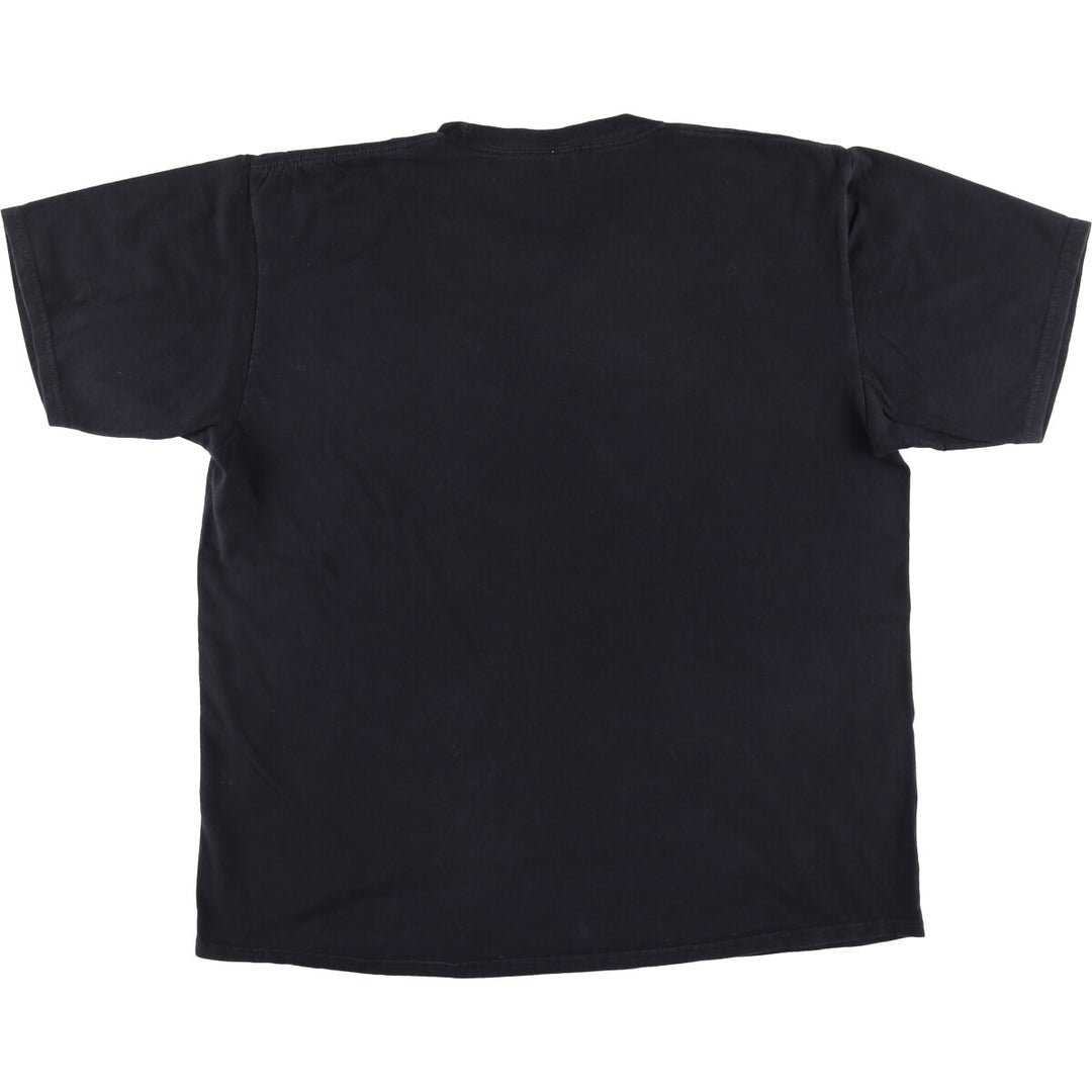 PORT and COMPANY Printed Message Print T-shirt Men's M size unclear black type Vintage Second Hand