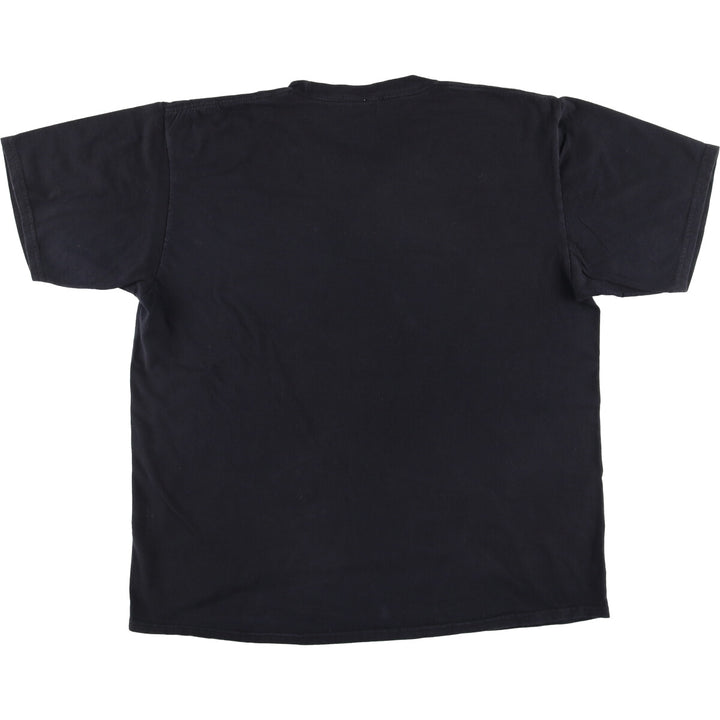 PORT and COMPANY Printed Message Print T-shirt Men's M size unclear black type Vintage Second Hand