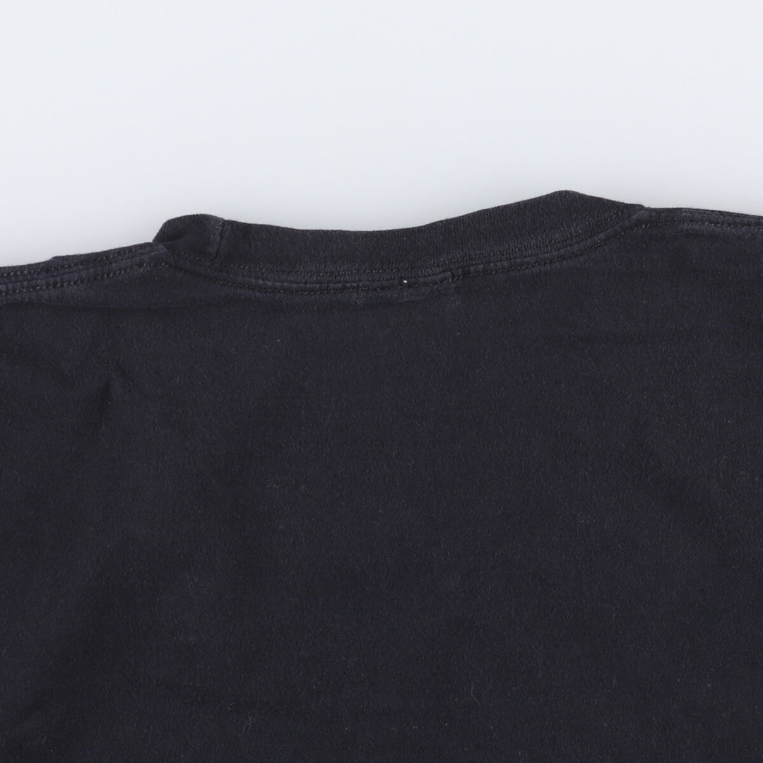 PORT and COMPANY Printed Message Print T-shirt Men's M size unclear black type Vintage Second Hand