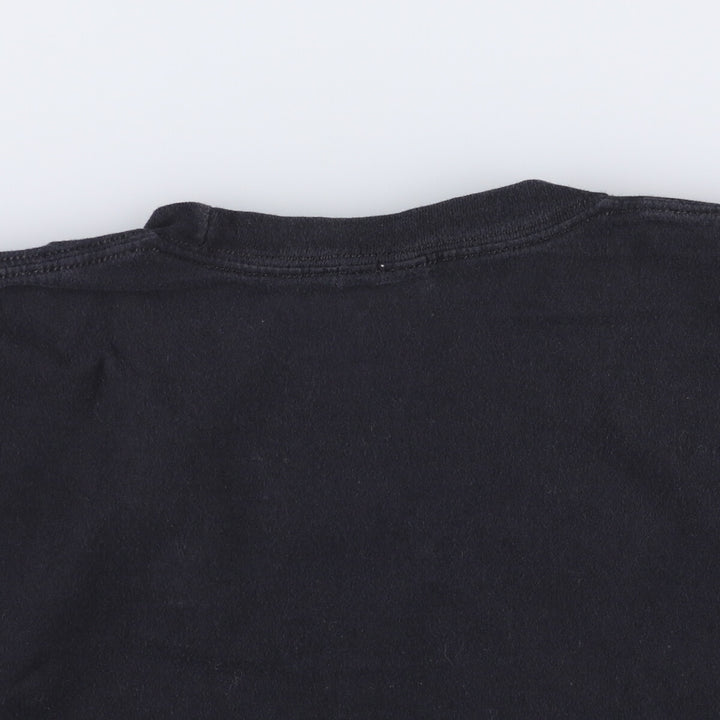 PORT and COMPANY Printed Message Print T-shirt Men's M size unclear black type Vintage Second Hand