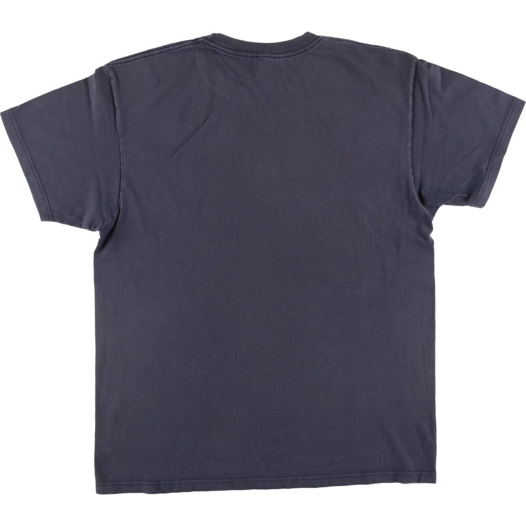 OPTIMA Printed T-shirt, Men's size L cotton navy blue type Vintage Second Hand