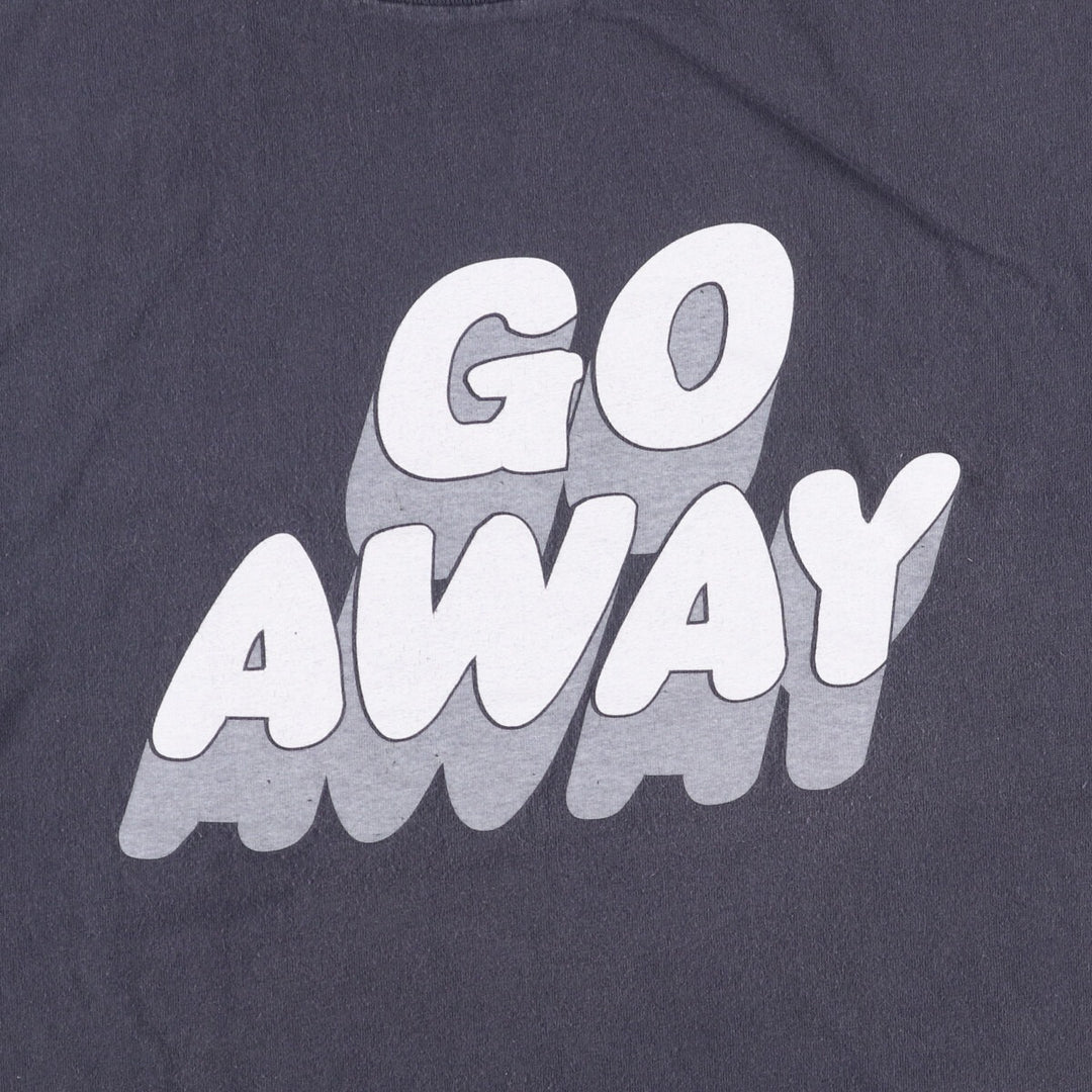 OPTIMA Printed T-shirt, Men's size L cotton navy blue type Vintage Second Hand