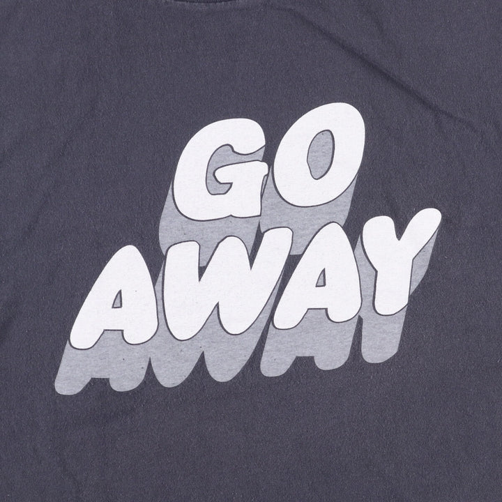 OPTIMA Printed T-shirt, Men's size L cotton navy blue type Vintage Second Hand