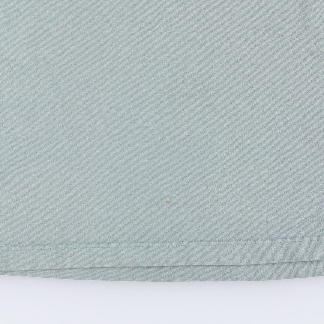 00'S BIG DOGS embroidered T-shirt made in USA, men's size L cotton Khaki type sage green Vintage Second Hand