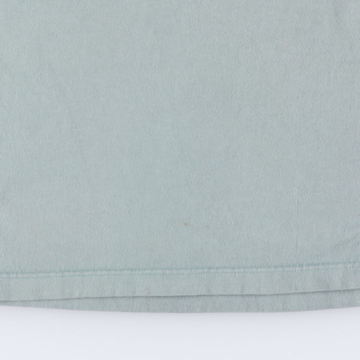 00'S BIG DOGS embroidered T-shirt made in USA, men's size L cotton Khaki type sage green Vintage Second Hand
