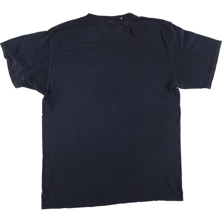 Fruit of the Loom Message Print T-shirt, Men's Size L cotton black type Vintage Second Hand