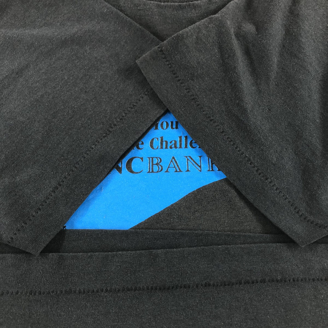 90'S Fruit of the Loom PNCBANK Message Print T-Shirt Made in USA Men's XL Vintage cotton black type Vintage Second Hand