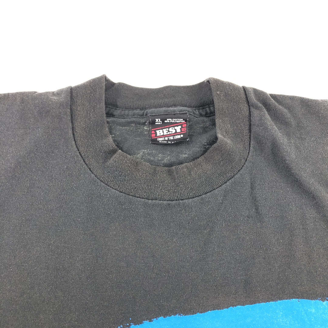 90'S Fruit of the Loom PNCBANK Message Print T-Shirt Made in USA Men's XL Vintage cotton black type Vintage Second Hand