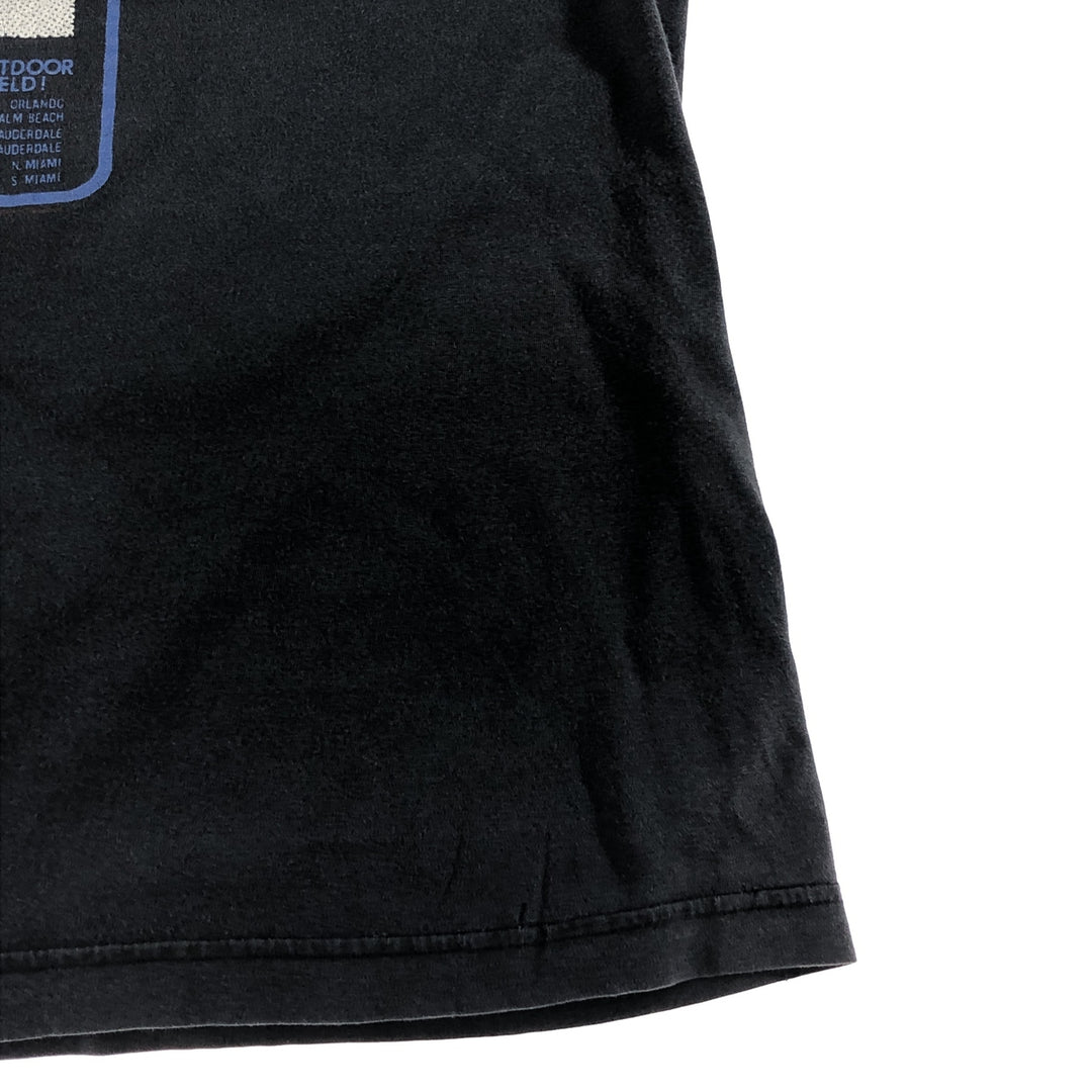 LED ZEPPELIN Led Zeppelin Band T-shirt Band T Men's L size unclear black type Vintage Second Hand