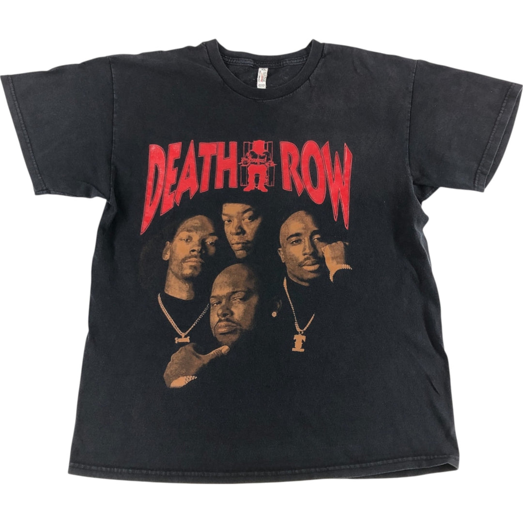 ALSTYLE DEATHROW RECORDS Band T-shirt, Men's L size cotton black type Vintage Second Hand