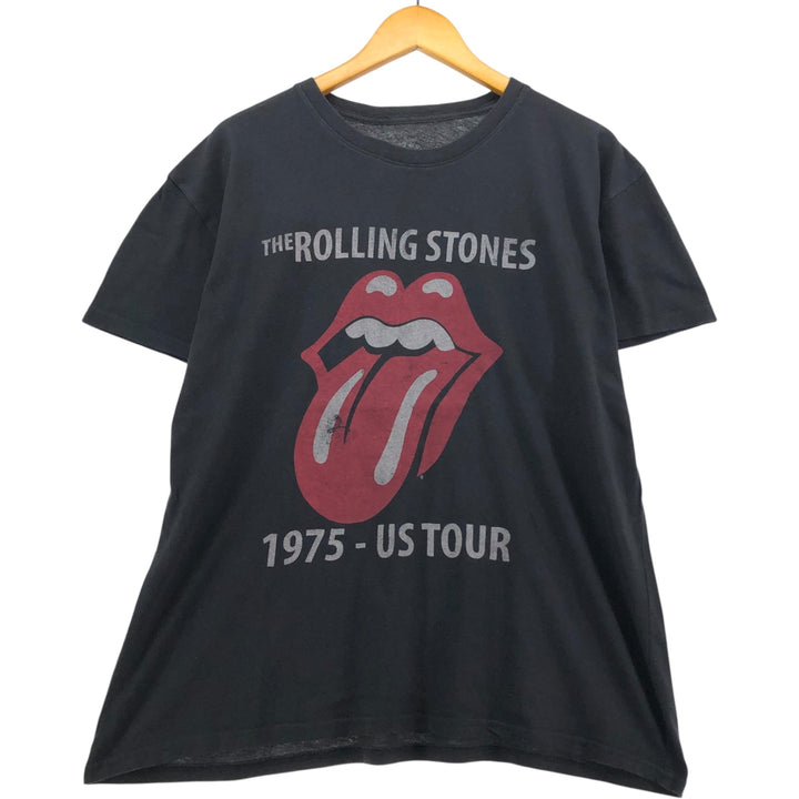 THE ROLLING STONES Band T-shirt, Men's XL size cotton black type Vintage Second Hand