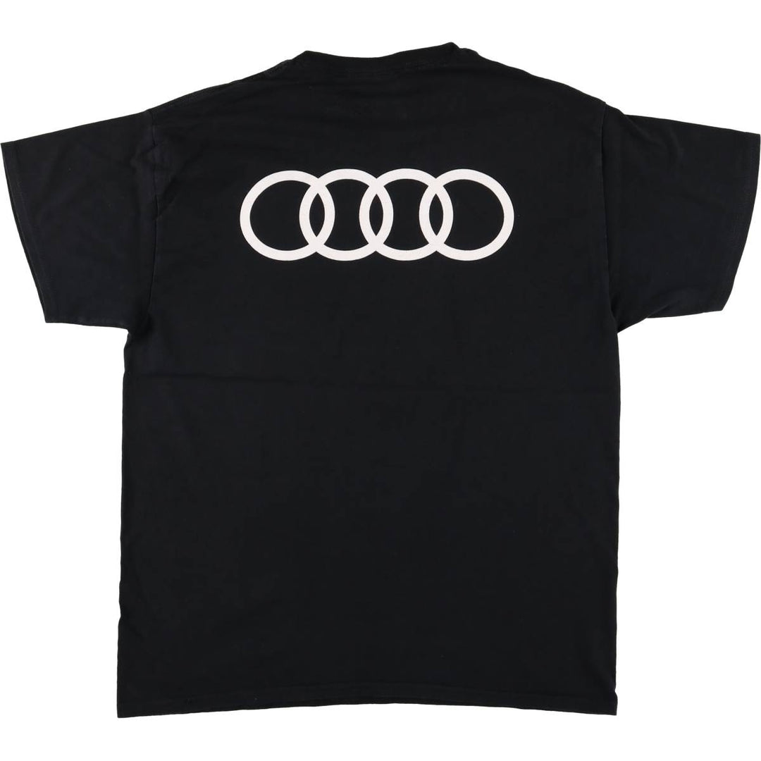 Gildan Audi Advertising T-Shirt, Men's Size L cotton black type Vintage Second Hand