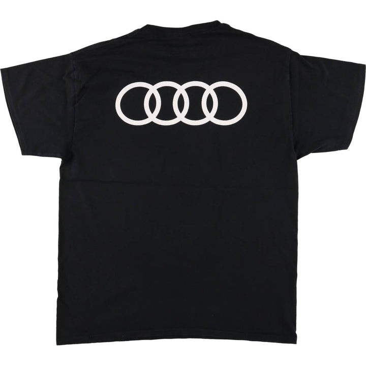 Gildan Audi Advertising T-Shirt, Men's Size L cotton black type Vintage Second Hand