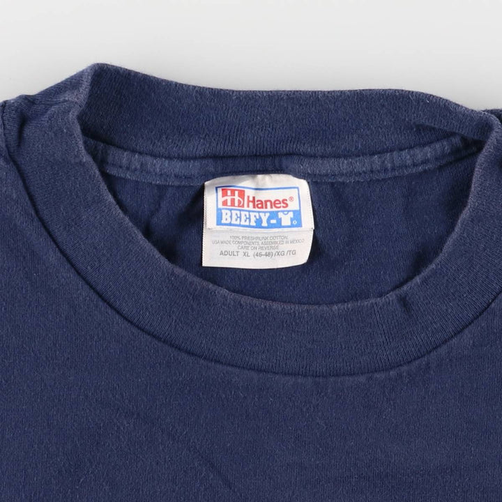 Hanes ESPN Advertising T-Shirt, Men's XL cotton navy blue type Vintage Second Hand