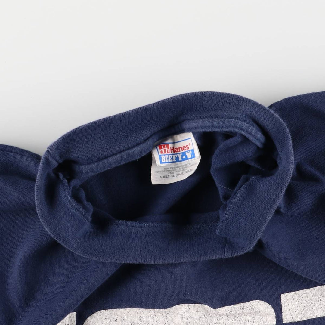 Hanes ESPN Advertising T-Shirt, Men's XL cotton navy blue type Vintage Second Hand