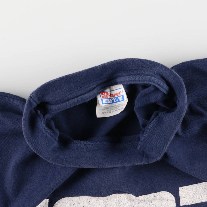 Hanes ESPN Advertising T-Shirt, Men's XL cotton navy blue type Vintage Second Hand