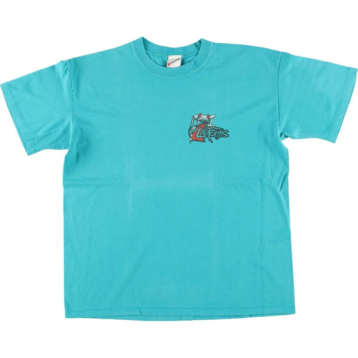 Vintage 90'S LIFEFORMS Advertising T-Shirt, Made in USA, Men's XL cotton turquoise blue Vintage Second Hand