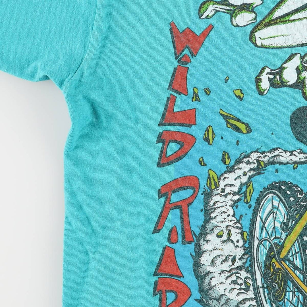 Vintage 90'S LIFEFORMS Advertising T-Shirt, Made in USA, Men's XL cotton turquoise blue Vintage Second Hand