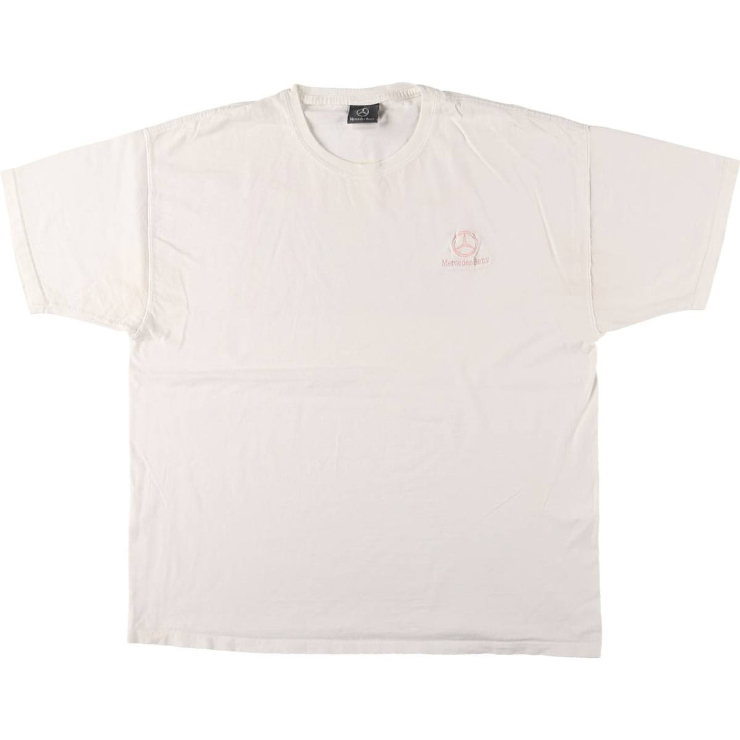Vintage 90'S Mercedes-Benz advertising T-shirt with back print, size XL, men's cotton white type Vintage Second Hand
