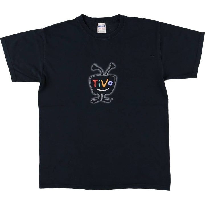 Gildan TiVo Corporation Advertising T-Shirt, Men's Size Medium cotton black type Vintage Second Hand