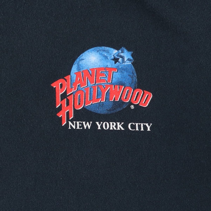 PLANET HOLLYWOOD Advertising T-shirt, men's size M cotton black type Vintage Second Hand