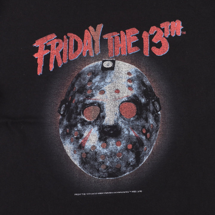 Friday the 13th Movie T-shirt, Men's M size unclear black type Vintage Second Hand