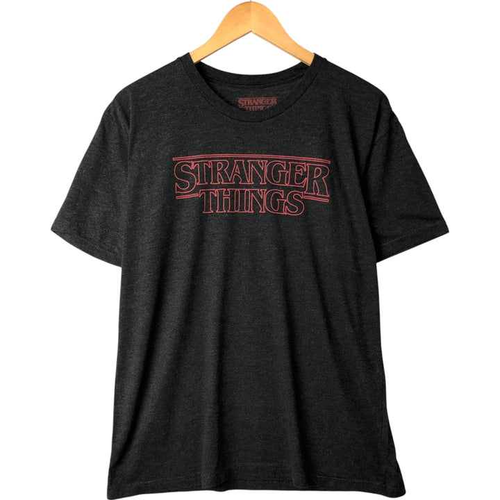STRANGER THINGS Stranger Things Movie T-shirt Men's L size cotton Charcoal Vintage Second Hand