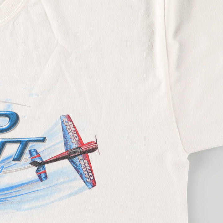 2000'S Gildan Bud Light Advertising T-Shirt, Men's Size L cotton white type Vintage Second Hand