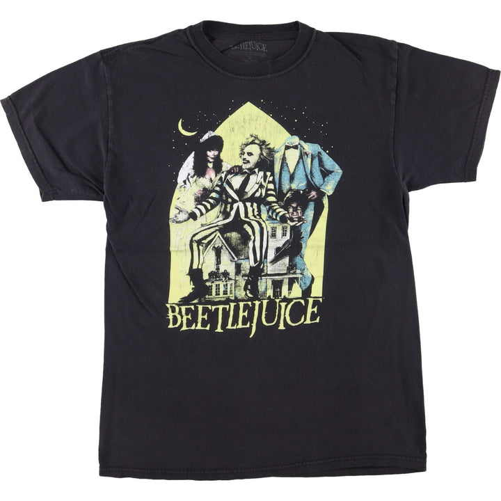 BEETLEJUICE Beetlejuice Movie T-shirt Men's M size cotton black type Vintage Second Hand