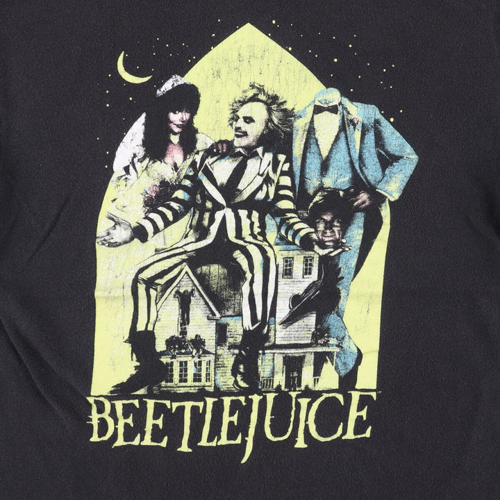 BEETLEJUICE Beetlejuice Movie T-shirt Men's M size cotton black type Vintage Second Hand