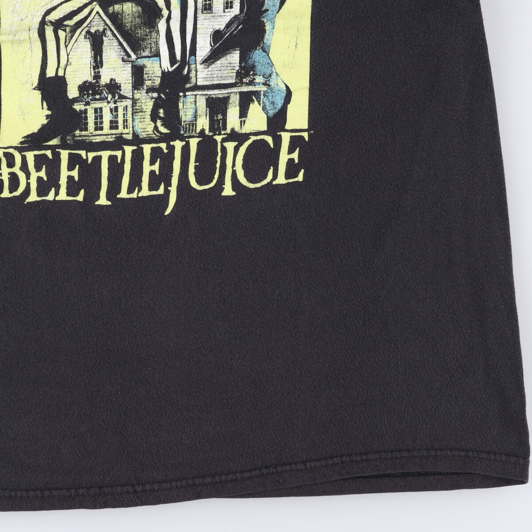 BEETLEJUICE Beetlejuice Movie T-shirt Men's M size cotton black type Vintage Second Hand