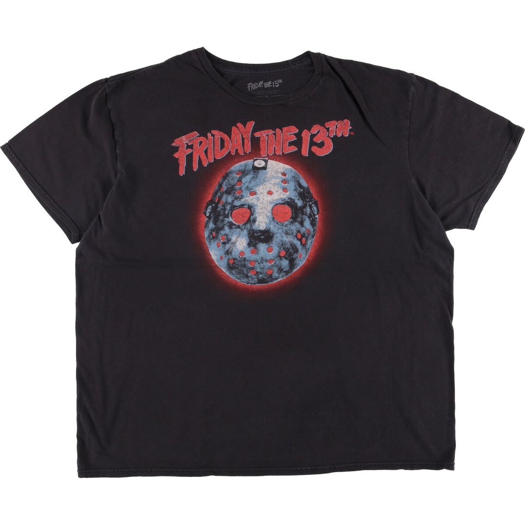 FRYDAY THE 13 Friday the 13th Movie T-shirt Men's XL size cotton black type Vintage Second Hand